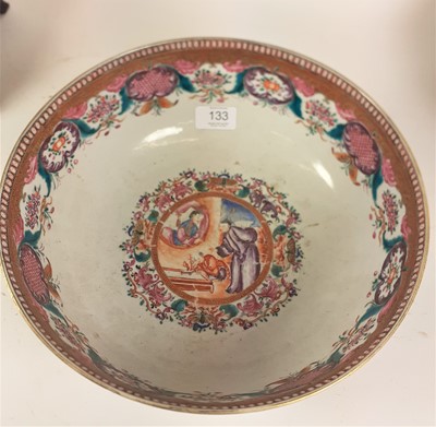 Lot 133 - A Chinese Porcelain Punch Bowl, Qianlong,...