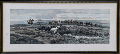 Lot 1093 - A set of four framed hare coursing prints