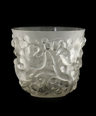 Lot 17 - A Lalique Clear and Frosted Avallon Glass Vase,...