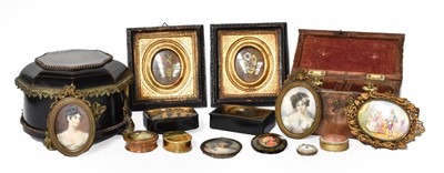 Lot 299 - A 19th century french brass inlaid jewellery...