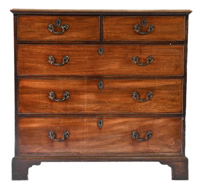 Lot 242 - A George III Mahogany Straight Front Chest of...