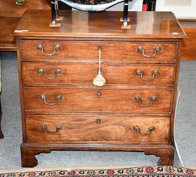 Lot 1153 - A George III mahogany straight front chest of...