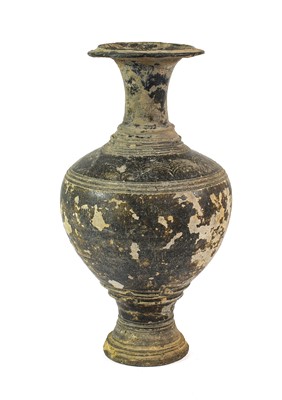Lot 188 - A Khmer Brown Glazed Stoneware Pedestal Urn,...