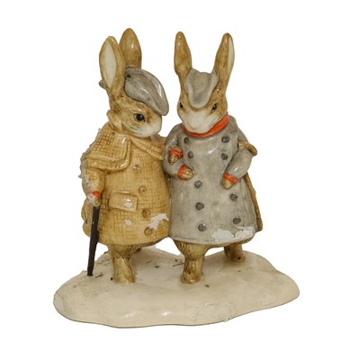 Lot 1166 - Beatrix Potter Beswick 'Two Gentleman Rabbits'