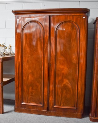 Lot 1146 - A Victorian mahogany double wardrobe with...