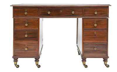 Lot 272 - A Late Regency Mahogany Double Pedestal Desk,...