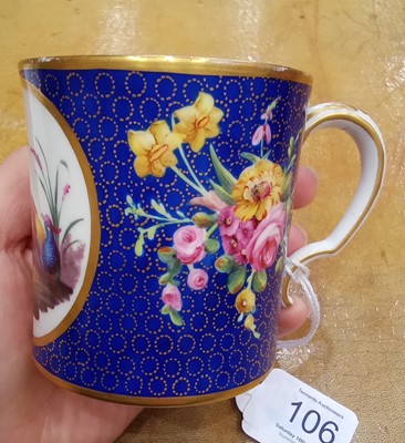 Lot 106 - A Sèvres Porcelain Coffee Can and Saucer, the...