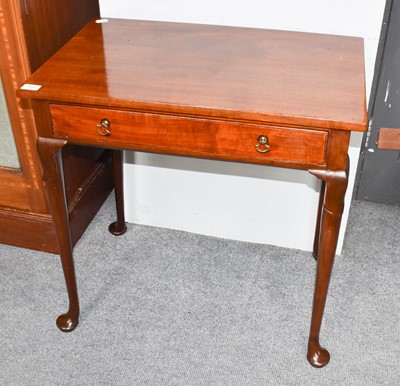 Lot 1107 - A Georgian mahogany side table, fitted with...