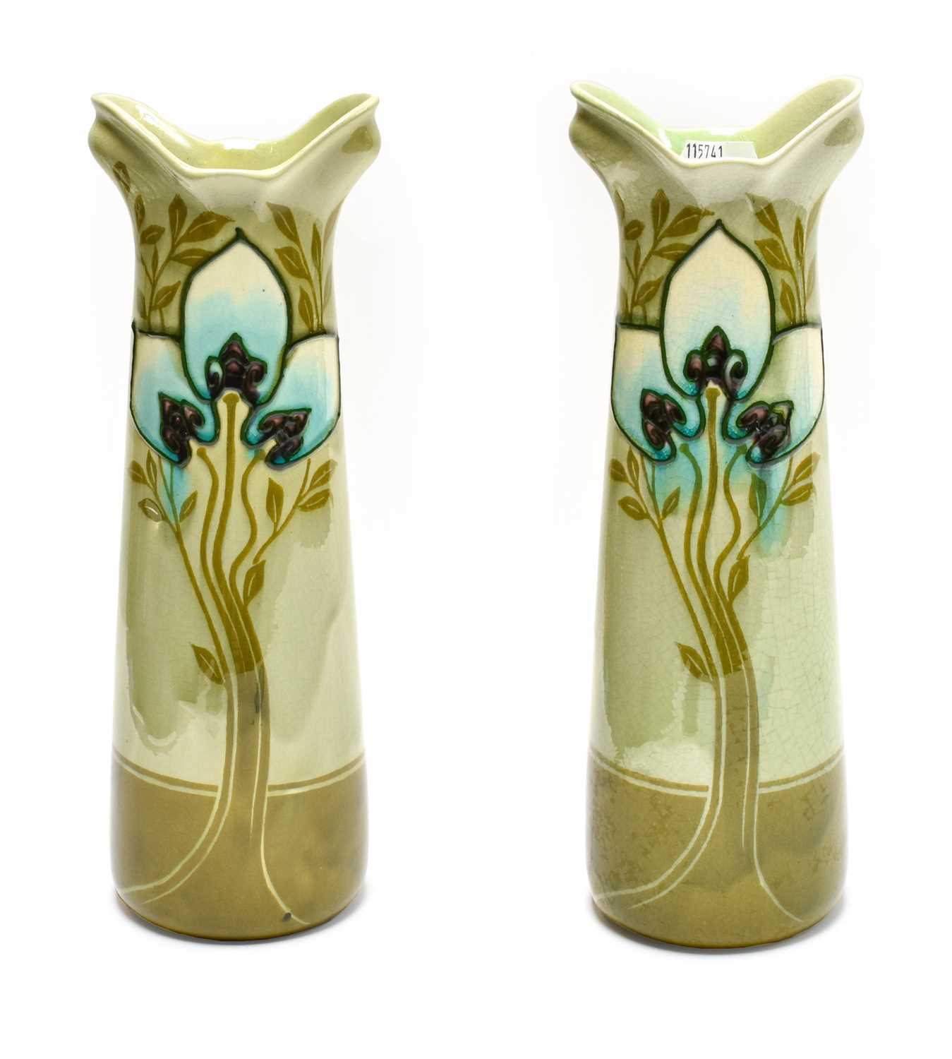 Lot 247 - A pair of Minton Secessionist vases C1900,...
