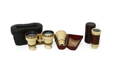 Lot 290 - A 19th century ivory mounted monocular in...