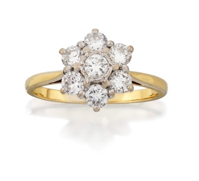Lot 2145 - A Diamond Cluster Ring