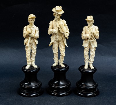 Lot 297 - A set of three 19th century European carved...