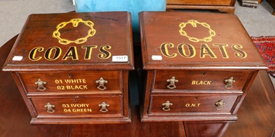 Lot 1317 - A pair of later stenciled mahogany "Coats...