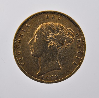 Lot 343 - Victoria, Half Sovereign 1878, obv. young head...