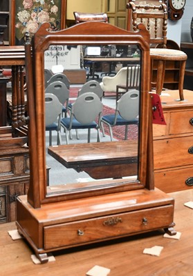 Lot 1190 - A George III mahogany dressing table mirror,...