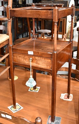 Lot 1192 - A George III mahogany washstand, 35cm square...