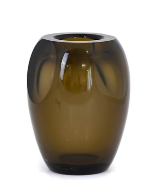 Lot 44 - An Art Deco Schneider Smokey Glass Vase, with...