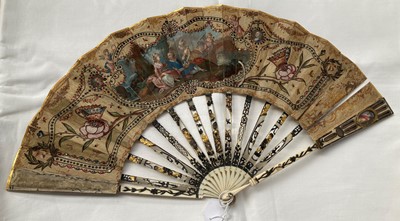 Lot 2142A - 18th Century Ivory Betrothal Fan, with pierced...