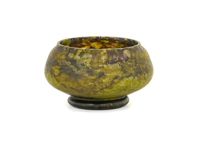 Lot 35 - A Daum Glass Bowl, brown and green ground,...