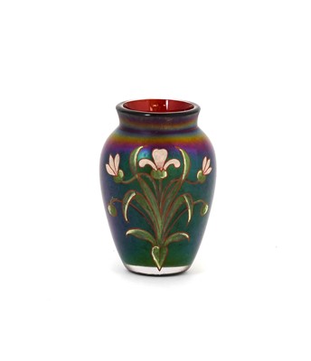 Lot 38 - A French Art Deco Legras Glass Vase, enamelled...