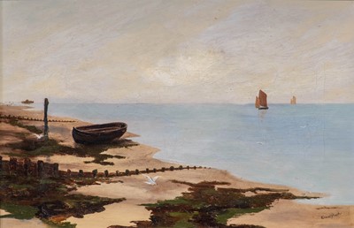 Lot 523 - Ernest Proctor ARA (1885-1935) Beach scene...