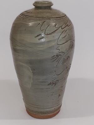 Lot 1046 - Jim Malone (b.1946): A Tall Stoneware Bottle,...