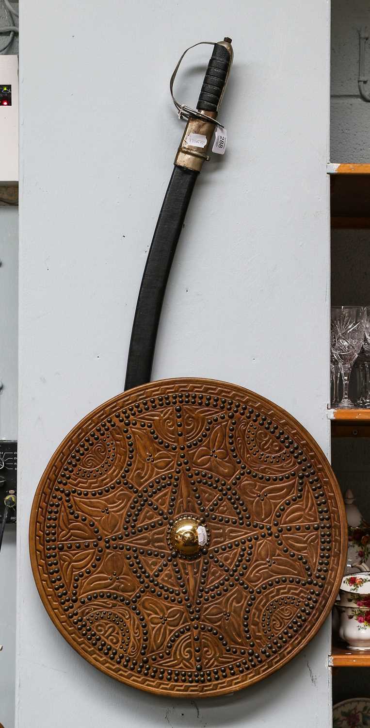 Lot 288 - A reproduction Scottish targe by Pibrich...