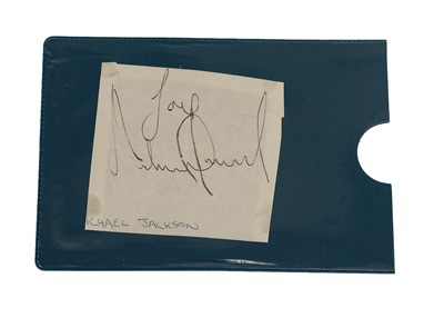 Lot 40 - Michael Jackson Autograph