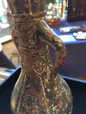 Lot 237 - A Chinese Bronze Vase in Archaic Style, fluted...