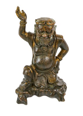 Lot 205 - A Chinese copper alloy figure of an immortal,...