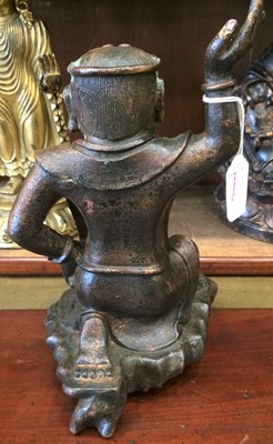 Lot 151 - A Chinese copper alloy figure of an immortal,...