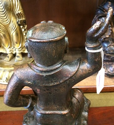 Lot 205 - A Chinese copper alloy figure of an immortal,...