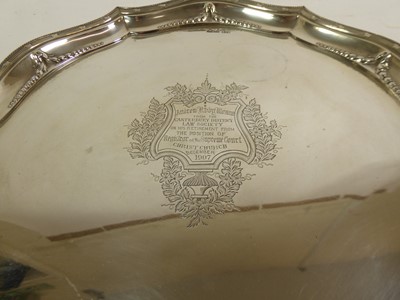 Lot 14 - An Edward VII Silver Salver,by Roberts and...