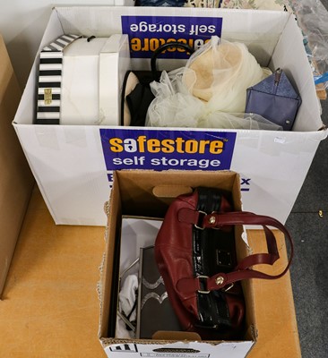 Lot 300 - A collection of hats, handbags and shoes,...