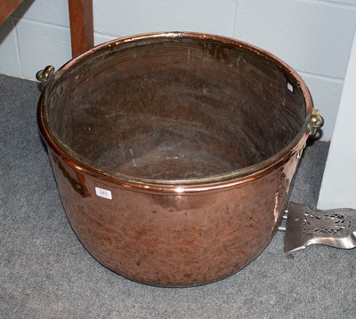 Lot 343 - A large 19th-century copper log bin with...