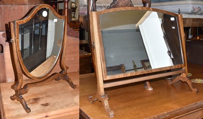 Lot 1318 - A 19th century shield form dressing table...