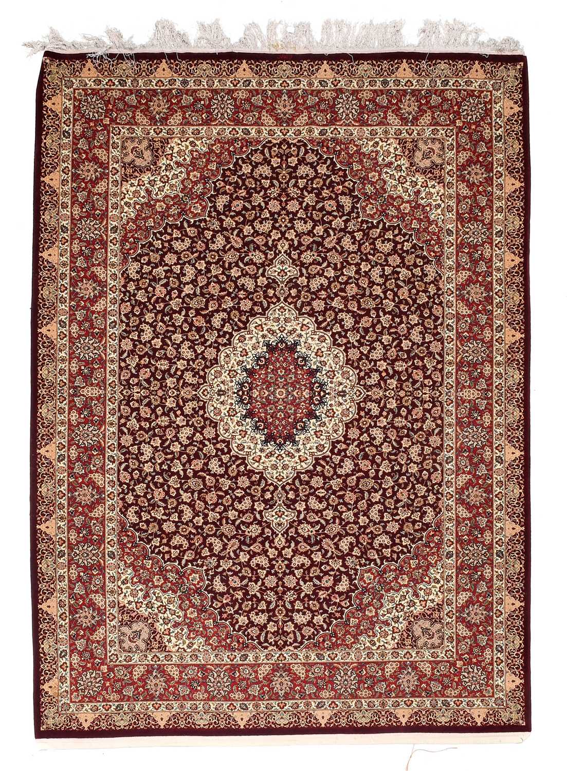 Lot 201 - Very Fine Kork Kashan Carpet Central Iran,...