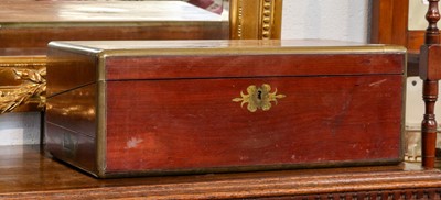 Lot 1277 - A Victorian mahogany brass mounted campaign...