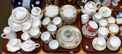 Lot 155 - A Noritake teaset ground in pale yellow and...