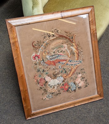 Lot 1199 - A Berlin woolwork picture depicting a Parrot...