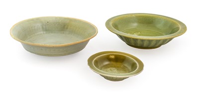 Lot 169 - A Longquan Celadon Glazed Dish, Ming Dynasty,...