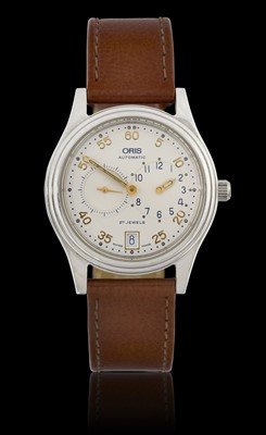 Lot 2352 - Oris: A Stainless Steel Automatic Calendar Regulator Dial Wristwatch