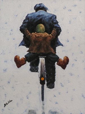 Lot 1023 - Alexander Millar (b.1960) Gadgie and child on...