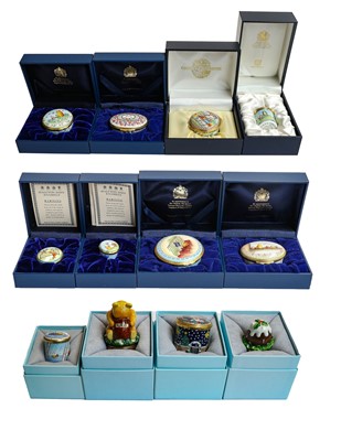 Lot 136 - Halcyon Days Enamels, fifteen boxes and...