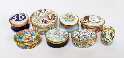 Lot 153 - Halcyon Days Enamels, twenty one boxes and...