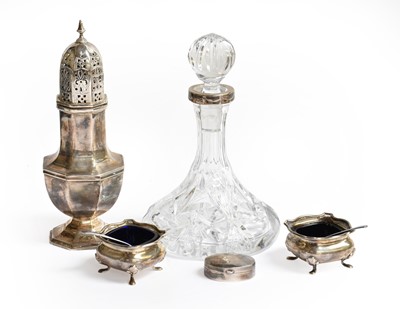 Lot 66 - A George V Silver Caster, Retailed by Harrods...