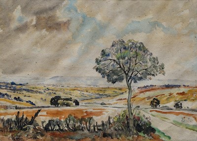 Lot 1070 - Fred Lawson (1888-1968) Study of trees Signed,...