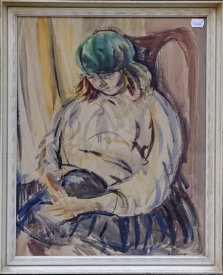 Lot 1101 - Fred Lawson (1888-1968) Lonely figures in...
