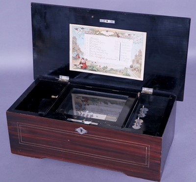 Lot 166 - A Small Musical Box Playing Eight Airs By Abrahams (Early Britannia)