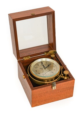 Lot 662 - A Mahogany Two Day Marine Chronometer, signed...
